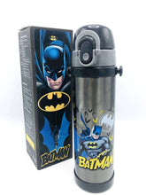 batman animated cartoon superhero school water bottle kids boys